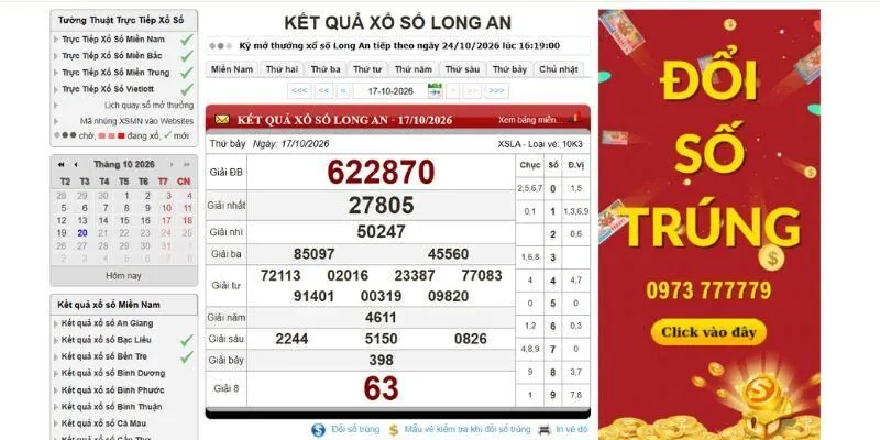 xổ số long an