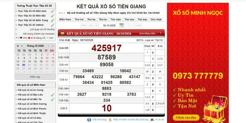 xổ số tiền giang